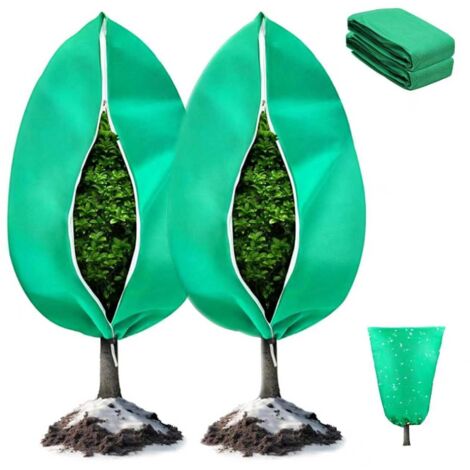 Voile Hivernage Plante Exterieur, 2 Articles Housse hivernage avec Cordon de Serrage à Fermeture, 80 120CM Protections Hivernales pour Pot, Respirant Housse de Protection pour Plantes (1/5)