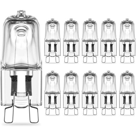 Ampoule Halogène G9 60W Blanc Chaud 2800K, G9 Ampoules Halogène Capsule Intensité Variable 230V, 750LM, Pas de scintillement, Angle de Faisceau 360 , Paquet de 10 (1/5)