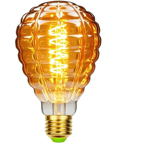 Ampoules LED vintage 4 W à intensité variable - Forme irrégulière - 220/240 V - Vis Edison E27 - Spécialité - Ampoule décorative antique (Ananas) (1/5)