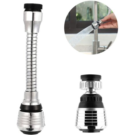 Combinaison longue et courte Douchette Robinet Cuisine 2 Pièces Rallonge Robinet Cuisine robinet pivotant à 360 ° tête de pulvérisateur Embout de robinet Convient pour la cuisine (1/5)