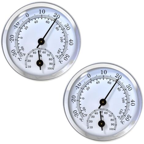 Thermomètre Hygromètre [2 Pièce], Thermomètre D'intérieur Et D'extérieur, Hygromètre Thermomètre Pour Serre De Bureau À Domicile (1/5)