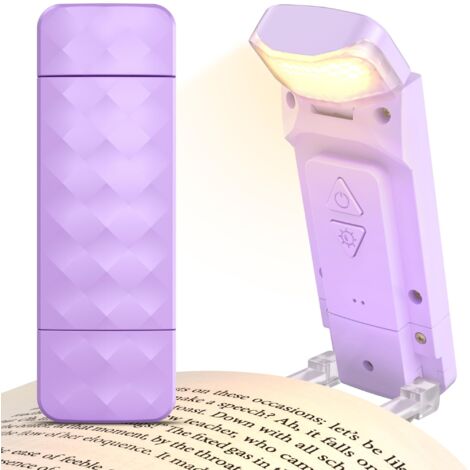 Lampe de Lecture, Liseuse Lampe lecture pour lire au lit lampe livre lecture Rechargeable 3 Couleurs Protection des Yeux & 5 Réglages de Luminosité, Cadeau pour Liseusurs Enfants