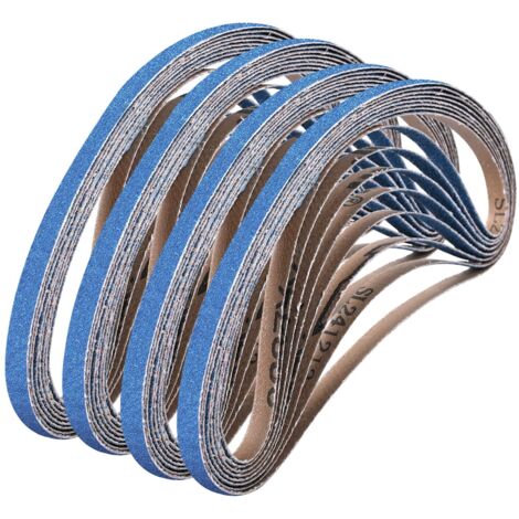 Bandes Abrasives 9 x 533 mm, 30 Pièces Bandes Abrasives Grain 100 pour Ponceuse à Bande pour Métal Bois (1/5)