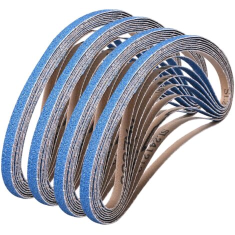 Bandes Abrasives 9 x 533 mm, 30 Pièces Bandes Abrasives Grain 60 pour Ponceuse à Bande pour Métal Bois (1/5)