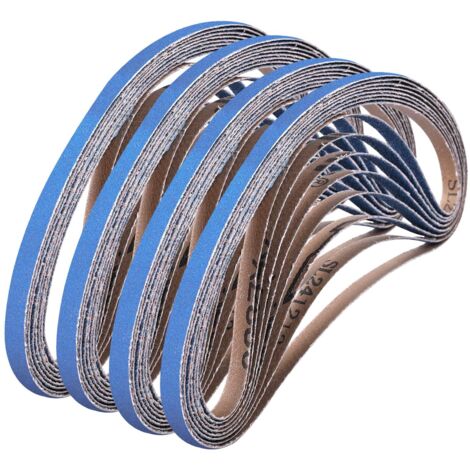 Bandes Abrasives 9 x 533 mm, 30 Pièces Bandes Abrasives Grain 180 pour Ponceuse à Bande pour Métal Bois (1/5)