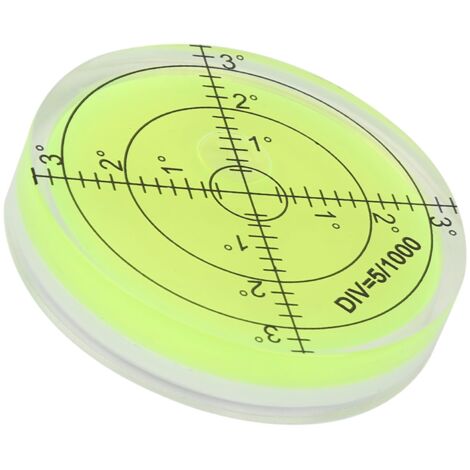 Niveau à Bulle Ronde de Poche avec Échelle pour l'Équilibre de la Plateforme de Caméra (6 x 6 x 1.2 cm) (1/5)