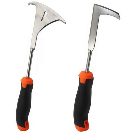 2PCS Desherbeur Manuel Acier Inoxydable, Arrache Mauvaise Herbe pour éliminer la Mousse et Les Mauvaises Herbes dans Les Joints de Pavés, Outils de Jardin (1/5)