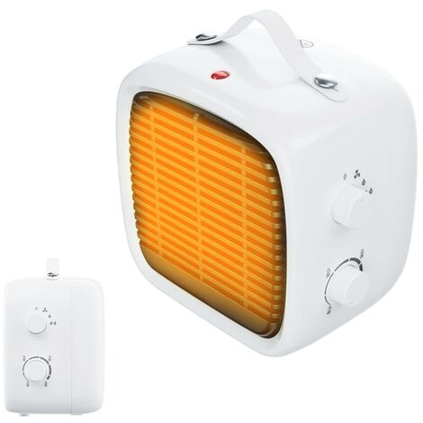 Mini Chauffage électrique Portable, Petits Radiateurs électriques à Ventilateur En Céramique Ptc, Chauffage D'appoint Avec 3 Niveaux De Puissance, Chauffage Soufflant Pour Chambre à Coucher (1/5)