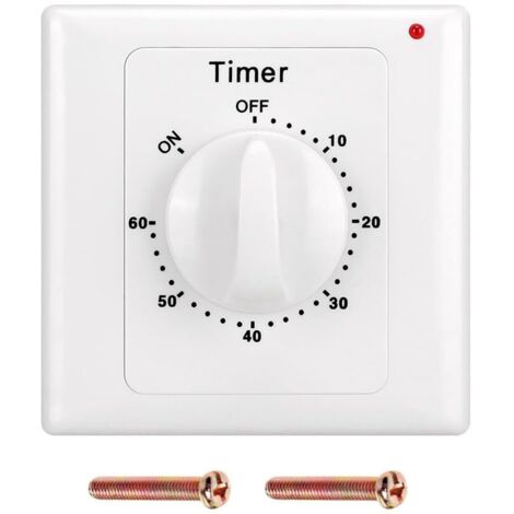 AC 220 V Interrupteur Minuterie Pompe Haute Performance Commande Électronique Compte à Rebours Mécanique à Minuterie Socket Time Switch 86 Panneau (60min) (1/5)