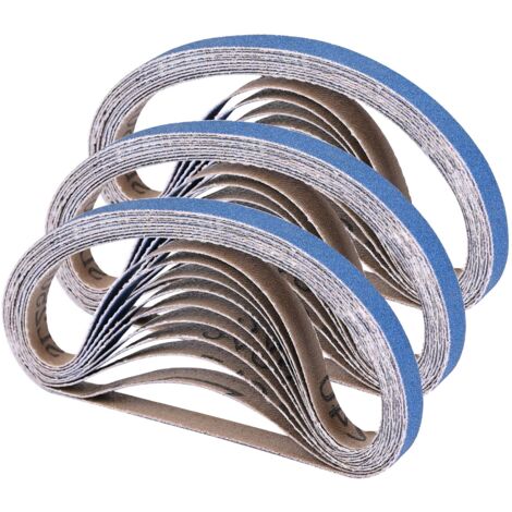 Bandes Abrasives 10 x 330 mm, 30 Pièces Bandes Abrasives Grain 240 pour Ponceuse à Bande pour Métal Bois (1/5)