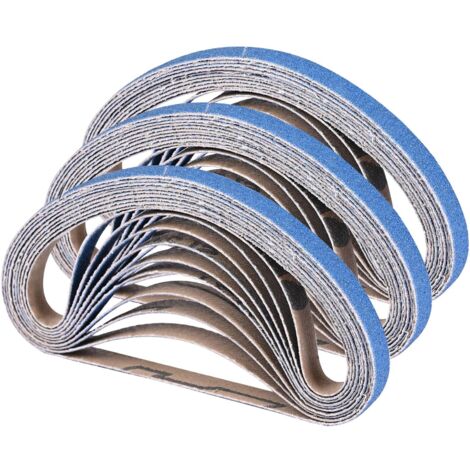 Bandes Abrasives 10 x 330 mm, 30 Pièces Bandes Abrasives Grain 120 pour Ponceuse à Bande pour Métal Bois (1/5)
