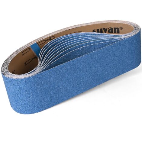 Bandes Abrasives 100 x 915 mm, 10 Pièces Bandes Abrasives Grain 100 pour Ponceuse à Bande pour Métal Bois (1/5)