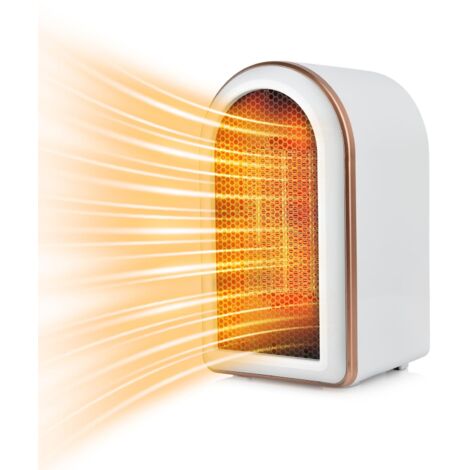 Chauffage d'appoint, Radiateur Soufflant Salle de Bain Mini Radiateur Electrique 800W/1200W Protection Contre Surchauffe & Anti-Basculement pour la Salle de Bain, la Maison, le Salon, le Bureau (1/5)