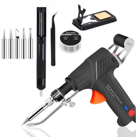 Electrique Pistolet a Souder Metal 60W, Portatif Fer à Souder avec Fil de Soudage, Kit Soudure Electronique Industriel pour le Soudage de Circuits Imprimés, la Maintenance Électrique