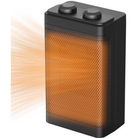Radiateurs soufflants,Chauffage portable en céramique PTC avec rotation,1500W, protection contre la surchauffe et réglage à trois niveaux (1/5)