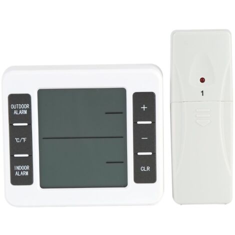 Thermomètre de réfrigérateur,LCD Display Thermomètre numérique sans fil pour congélateur Capteur de température intérieur/extérieur multifonction avec alarme sonore (1/5)