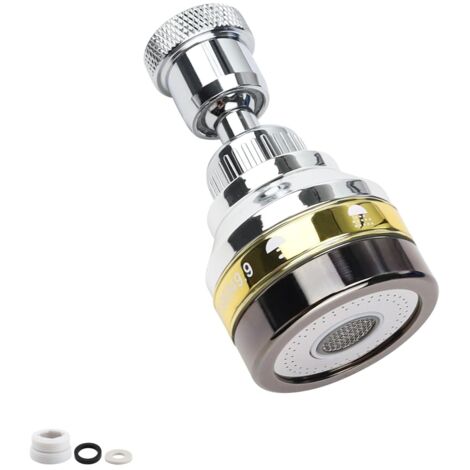 Embout Robinet Cuisine,Mousseur Robinet Economie Eau, Trois Modes Mousseur Robinet, Embout Robinet pour Cuisine et Salle de Bain, Économie D'eau, Résistant aux Éclaboussures (1/5)