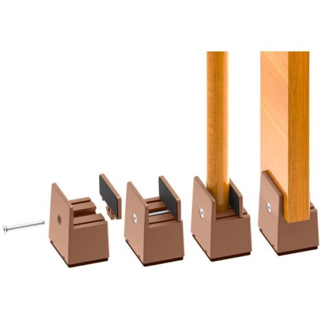 Rehausseur Pieds de Lit Reglable de 2 pouces, Rehausseurs de Meubles Robuste de 5 cm, pour Épaisseur de Pied du Lit 0 à 1,5 pouces, Hauteur de Lit, Canapé, Bureau, Armoire, Support de 2000 KG (1/5)