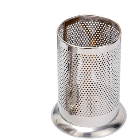 Égouttoir Porte-ustensiles À Couverts Pot A Ustensile De Cuisine en Acier Inoxydable, 13x13x17cm Porte Ustensiles Cuisine, Porte Couverts pour Organisation Cuisine, Tables De (1/5)
