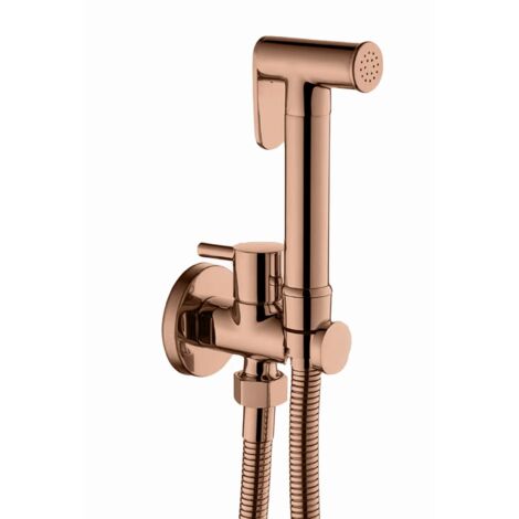 Kit Douchette wc, Pulvérisateur de Toilette pour Bidet Mural Laiton Douchette à Main Bidet Haute Pression Kit de Pulvérisateur de Bidet à Main pour l'hygiène Personnelle (Rose gold)