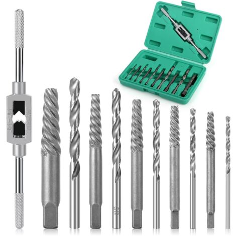 Set de 5 Forets Métal HSS & Extracteurs de Vis, Revêtement Titane, Pour Métal Bois Mur, Acier Haute Alliage, Boîte de Rangement (1/5)
