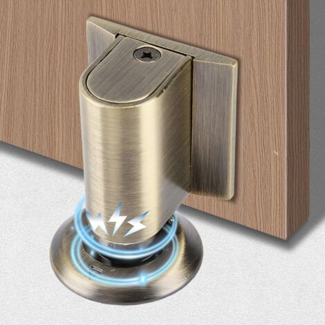 Bloque Porte Cale Porte Bloc Porte, Butee de Porte Stop Porte, Magnétique en Métal Butée de Porte, Arret de Porte Arrêt de Porte, Cale Porte Sol Butée de Porte Solide Avec Adhésif et Vis (6) (1/5)