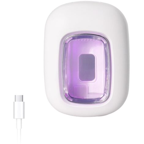 Porte-brosse à dents désinfectant UV – Double lumières UVC rechargeables, montage mural et design portable, fenêtre transparente, convient aux brosses électriques et manuelles, idéal pour la (1/5)