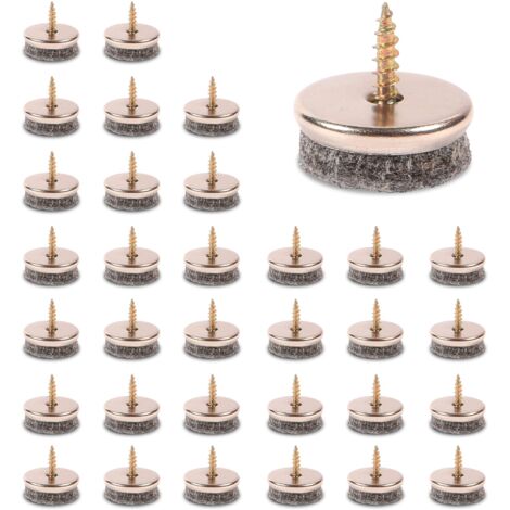 Patins Meubles - 32 Pack Patin De Chaise. Patin Meuble Ave Feutres épai De 5mm sont Une Protection Idéale du Pied De Chaise. Patin Chaise avec Une Installation Facile par Vis Gris (1/5)