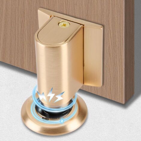 Bloque Porte Cale Porte Bloc Porte, Butee de Porte Stop Porte, Magnétique en Métal Butée de Porte, Arret de Porte Arrêt de Porte, Cale Porte Sol Butée de Porte Solide Avec Adhésif et Vis (4) (1/5)