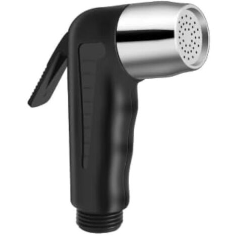 Bargin Pulvérisateur de bidet en tissu pour salle de bain, bidet à main en acier inoxydable, robinet de nettoyage pour toilettes, noir (plastique noir)