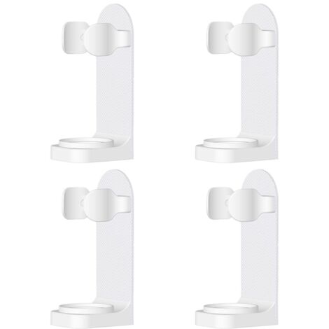 4 Pièces Porte-Brosse à Dents Électriques Mural Réglable Adhésif Puissant Convient à la Plupart des Brosses à Dents Électriques (1/5)
