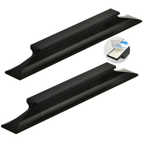 2 pièces poignée de porte coulissante auto-adhésif Poignée de grange alliage d'aluminium Poignées pour placards d'armoire Tirer noir(Length 120mm) (1/5)