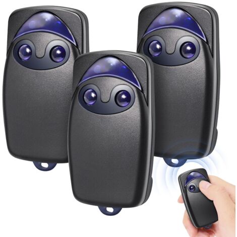 433MHzTelecommande Portail Compatible avec Flo2r-s,2 Canaux télécommande Porte de Garage pour N1ce ONE1, ON1, ON2E,FLO2R-S,FLO2RE pour Porte de Garage,Lot de 3 (1/5)