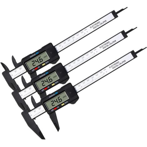 Pied a Coulisse Digital,Pied à Coulisse Numérique Classique de 150 mm / 6 Pouces Avec Grand Écran LCD pour es Mesures Externes, Internes, Profondeur et Pas Outil de Mesure Électronique (1/5)