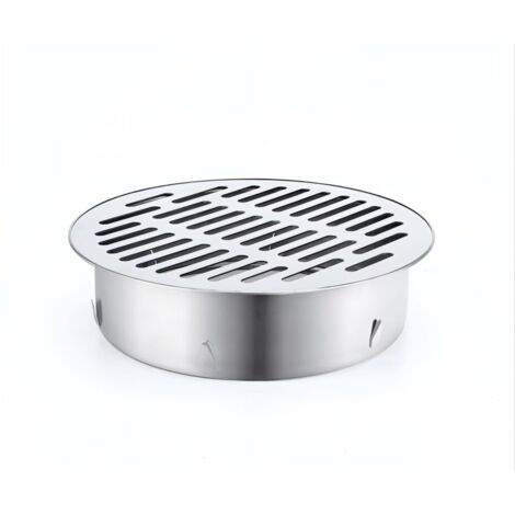 Siphon De Sol Rond en Acier Inoxydable, Grille De Goutte, Filtre Anti-Encrassement, Outils De Maison pour Balcon, Cour,Siphon De Sol pour Toit, Terrasse, Jardin ExtéRieur (ø 200 Mm) (1/5)