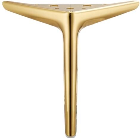 Remplacement de meubles pieds triangle en métal armoire vanité canapé chaise banc,pack de 2(Golden,15cm)