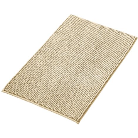 Tapis de Bain Antidérapant en Chenille Super Absorbant et Lavable en Machine pour la Salle de Bain, Douche, Baignoire ou comme Tapis WC Beige - 40x60 cm (1/5)