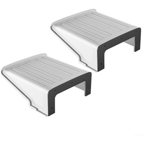 Lot de 2 coques de protection en plastique pour caméra de sécurité extérieure, résistant aux intempéries, pare-soleil (1/4)