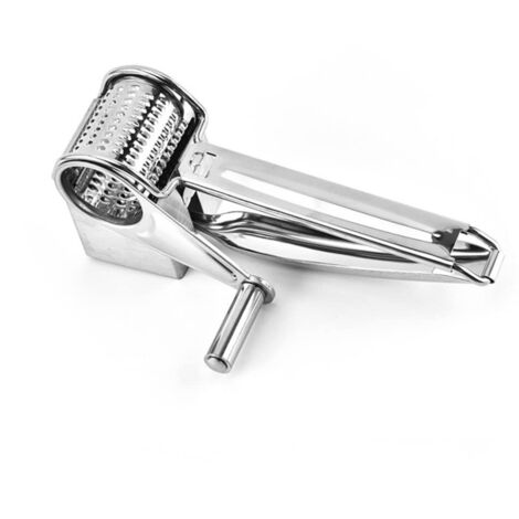 Râpe À Fromage Rotative Hachoirs À Légumes En Acier Inoxydable Mandoline Multifonctionnelle Trancheuse Chopper Râpes Rondes Spiralizer Gadgets De Cuisine (1 pcs) (1/5)