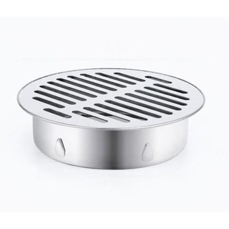 Siphon De Sol Rond en Acier Inoxydable, Grille De Goutte, Filtre Anti-Encrassement, Outils De Maison pour Balcon, Cour,Siphon De Sol pour Toit, Terrasse, Jardin ExtéRieur (ø150 mm) (1/5)