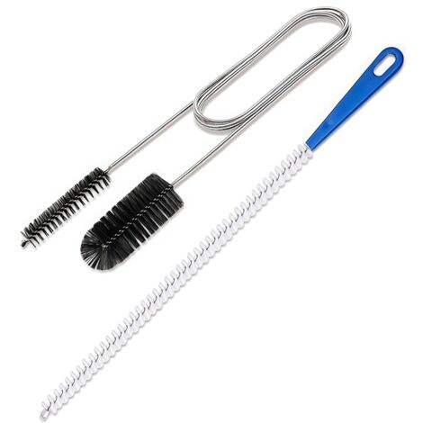 Lot de 2 déboucheurs en spirale - Double tête Brosse flexible Pour débouchage canalisations Spirale vidange pour la cuisine et douche (1/5)