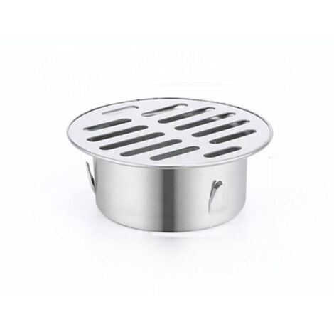Siphon De Sol Rond en Acier Inoxydable, Grille De Goutte, Filtre Anti-Encrassement, Outils De Maison pour Balcon, Cour,Siphon De Sol pour Toit, Terrasse, Jardin ExtéRieur (ø75 mm) (1/5)