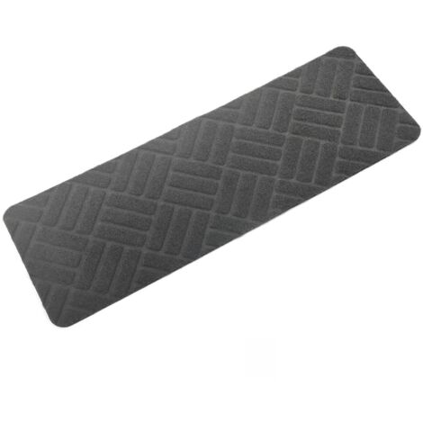 Tapis d'Escalier Antidérapant, Lot de 15 Marchettes d'Escalier Autocollantes Intérieur, Moquette Escalier Réutilisable pour Animaux, Seniors, Enfants (Motif en Losange, Gris Foncé, 55x19 cm) (1/5)