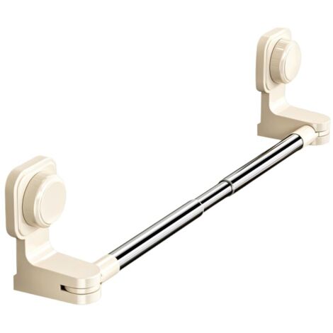 Porte-Serviettes a Ventouse,Extensible de 30 a 59 Cm,Montage Mural sans Perçage,Réglable a 180 °,pour Salle de Bain,Douche en Verre,Cuisine,Coin Mural (1/5)