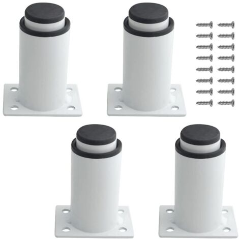 Lot de 4 pieds de meubles réglables en métal robuste pour table, lit, canapé (80 mm-120 mm, blanc) (1/5)