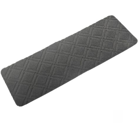 Tapis d'Escalier Antidérapant, Lot de 15 Marchettes d'Escalier Autocollantes Intérieur, Moquette Escalier Réutilisable pour Animaux, Seniors, Enfants (Motif à Carreaux, Gris Foncé, 55x19 cm) (1/5)