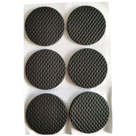 Lot de 12 patins antidérapants en caoutchouc pour pieds de meubles de table et de chaise - Diamètre : 4,4 cm (1/5)