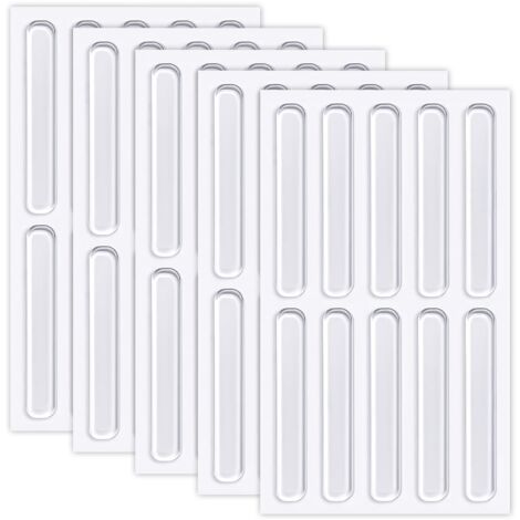 50 tampons transparents pour meubles, patins en silicone pour portes d'armoire, bandes adhésives transparentes, butoirs pour protéger les surfaces contre les rayures et les claquements (63102MM)