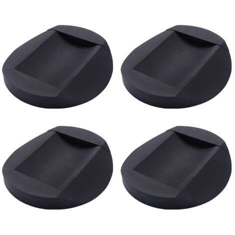 4 Pièces Patins Antidérapants en Caoutchouc, Meubles Castor Cups, Coussin de Pied de Chaise pour Tous Les Sols, Roues De Meubles, Noir (1/5)