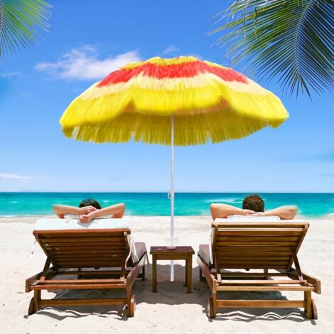 Parasol de jardin/plage/terrasse, style hawaïen, multicolore, diamètre : 160cm (1/3)